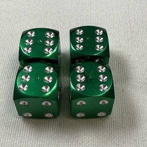 Shiny Green Dice Valve Cap